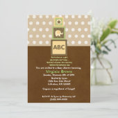 ベビーブロックシャワー招待状 招待状 (スタンド正面)