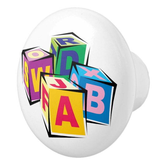 ベビーブロックセラミック引出しノブ セラミックノブ (右)