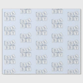 ベビーブロックタイポグラフィブルーウォーター色シャワー ラッピングペーパー (フラット)