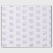 ベビーブロックタイポグラフィ紫の水色シャワー ラッピングペーパー (フラット)