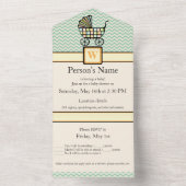 ベビーブロックベビーカーオールインワン招待状 オールインワン招待状 (内側)