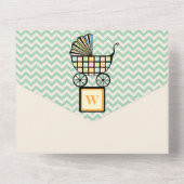 ベビーブロックベビーカーオールインワン招待状 オールインワン招待状 (裏面)