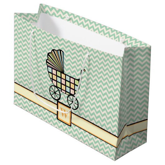 ベビーブロックベビーカー抱き枕 ラージペーパーバッグ (正面アングル)