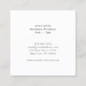 ベビーブロックモノグラムベビーシッター緑/青 スクエア名刺 (裏面)