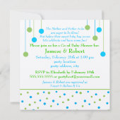 ベビーブロック青緑のボーイベビーシャワー-カスタムv2 招待状 (裏面)