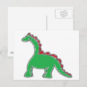 ベビーブロントサウルス漫画ギア ポストカード (正面/裏面)