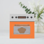 ベビーブンレシピ招待状（オレンジ1） 招待状 (スタンド正面)