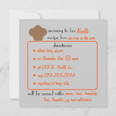 ベビーブンレシピ招待状（オレンジ1） 招待状 (裏面)