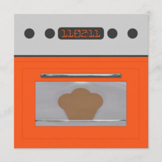 ベビーブンレシピ招待状(オレンジ3) 招待状