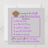 ベビーブンレシピ招待状（紫） 招待状 (裏面)