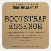 ベビーブーマーのユーモアキャンドルラベル スクエアシール (正面)