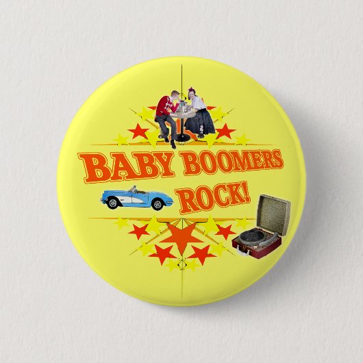 ベビーブーマーの石 缶バッジ (正面)