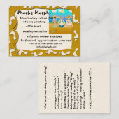 ベビーブーマーの退職カード-ビーチ場面 コーリングカード (正面/裏面)