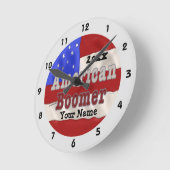 ベビーブーマーカスタム時計 ラウンド壁時計 (傾斜)