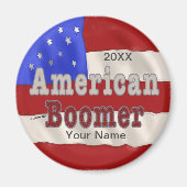 ベビーブーマー名前をカスタムする マグネット (正面)