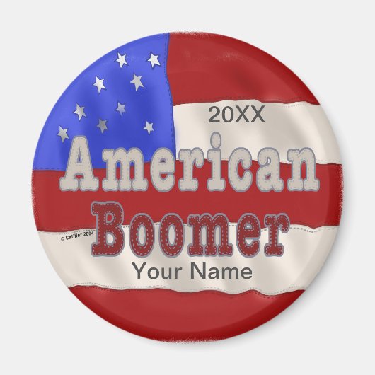 ベビーブーマー名前をカスタムする マグネット (正面)