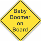 ベビーブーマー・オン・ボード・ウィンドウ・ステッカー シール (正面)