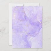 ベビープリンセスラベンダーマーブルベビーシャワー 招待状 (裏面)