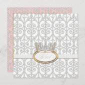 ベビープリンセス クラウン ベビーシャワー 招待状 (正面/裏面)