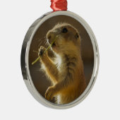 ベビープレーリ食べ物ドッグズ，アリゾナ メタルオーナメント (右)