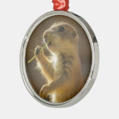 ベビープレーリ食べ物ドッグズ，アリゾナ メタルオーナメント (左)