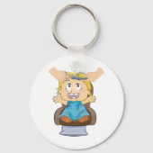 ベビーヘアーカットおもしろいキッズ理容師ショップ キーホルダー (正面)