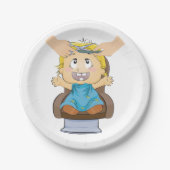 ベビーヘアーカットおもしろいキッズ理容師ショップ ペーパープレート (正面)