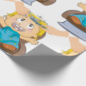 ベビーヘアーカットおもしろいキッズ理容師ショップ ラッピングペーパー