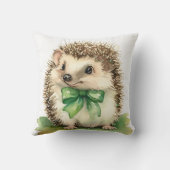 ベビーヘッジホググリーンボウ男女兼用 クッション (裏面)