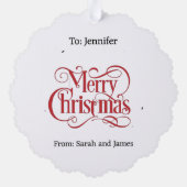 ベビーヘッジホッグクブギフトラベルクリスマスツリー オーナメントカード (裏面)