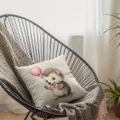 ベビーヘッジホッグピンクバルーンガールズ クッション