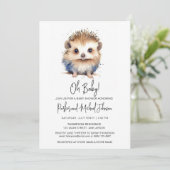 ベビーヘッジホッグ男女兼用ベビーシャワー 招待状 (スタンド正面)