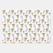 ベビーベアとゼブラ ラッピングペーパーシート (正面3)