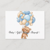 ベビーベアとバルーンのシャワー表示要求 エンクロージャーカード (裏面)