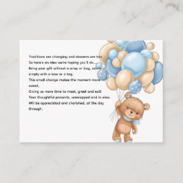 ベビーベアとバルーンのシャワー表示要求 エンクロージャーカード
