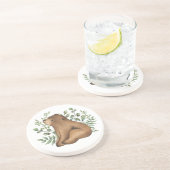 ベビーベアウッドラお洒落ンドフォレストグリーンリー コースター (側面)