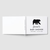 ベビーベアウッドランドモダンベビーシャワーゲストブック ゲストブック (全面)