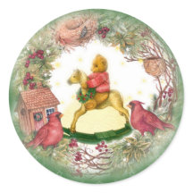 ベビーベアオンロッキングホース（鳥）ショウジョウコウカンチョウ