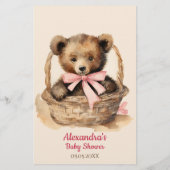 ベビーベアガールベビー予測アドバイスカード (裏面)