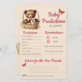 ベビーベアガールベビー予測アドバイスカード (正面/裏面)