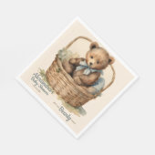 ベビーベアキュブボーイズバーリーウェイベビーシャワー スタンダードランチョンナプキン (角)