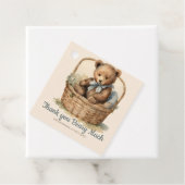 ベビーベアキュブボーイズ赤ちゃんシャワーありがとう フェイバータグ (インサイチュ)