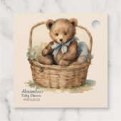 ベビーベアキュブボーイズ赤ちゃんシャワーありがとう フェイバータグ (裏面)