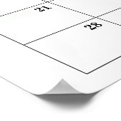 ベビーベアシャワー推定期日カレンダー ポスター (角)