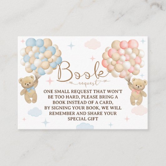 ベビーベアスター&バルーンをテーマにした書籍 エンクロージャーカード (正面)