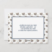 ベビーベアハーフイヤー誕生日カードガール シーズンカード (裏面)