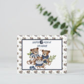 ベビーベアハーフイヤー誕生日カードガール シーズンカード (スタンド正面)