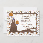 ベビーベアハーフイヤー誕生日カードボーイ シーズンカード (正面)