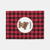ベビーベアバッファロープレイパーソナライズされたドランバージャック フリースブランケット (正面(横))