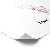 ベビーベアフィンガープリントのゲストブック ポスター (角)